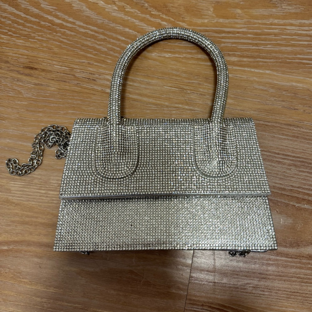 Silver Rhinestones mini bag